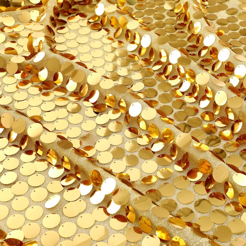 B.Cool B-COOL Gold Sequin Tablecloth Party Decorations: Table Fabric for Birthday Rectangle Graduation Confetti Indoor Outdoor Cake Dessert Centerpieces - Image 5