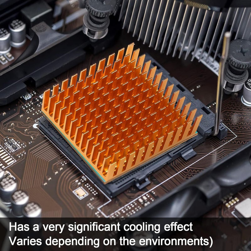 AITIAO 8Pcs 40mm Heatsink Kit 40x40x11mm Aluminum Heat Sink with Thermal Conductive Adhesive Tape, Cooler Heat Sink for Cooling 3D Printers, TEC1-12706 Thermoelectric Cooler - Image 5