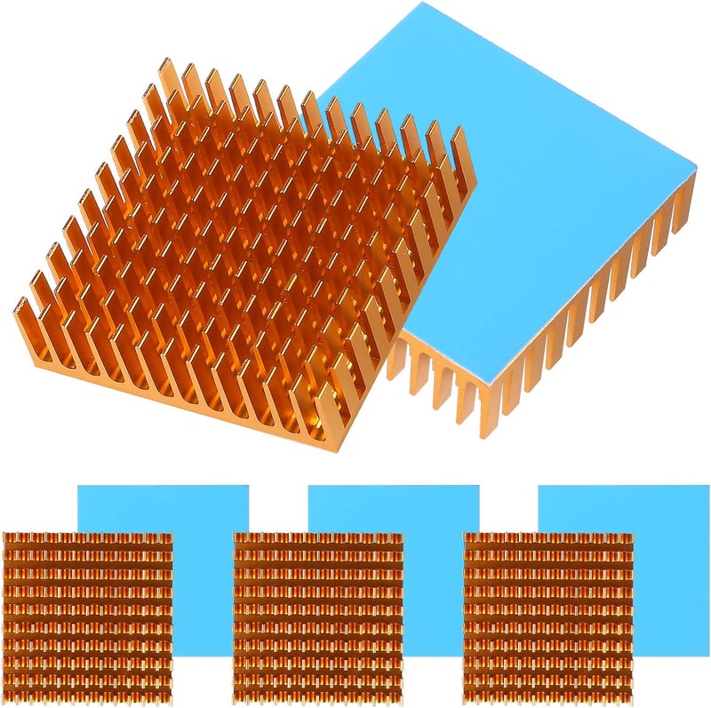 AITIAO 8Pcs 40mm Heatsink Kit 40x40x11mm Aluminum Heat Sink with Thermal Conductive Adhesive Tape, Cooler Heat Sink for Cooling 3D Printers, TEC1-12706 Thermoelectric Cooler - Image 1