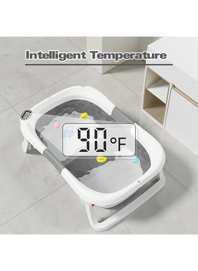 Arabest - Arabest Bath Tub Foldable Bathtub,Collapsible Bath Tub,Portable Safe Shower Basin for Newborn,Toddler,Infant (Grey) - Image 1