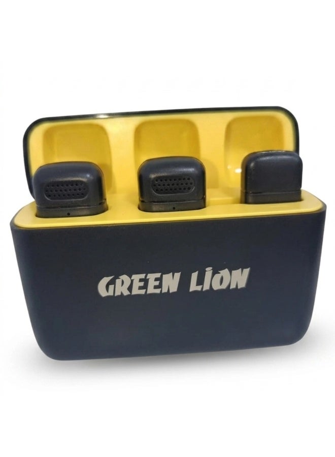 GREEN LION Wireless Dual Lavalier Microphone with Noise Reduction and Ultra Low Latency for Smartphone Camera Live Streaming Podcast and Video Recording Portable Clip On Microphone System with Charging Case Long Battery Life Clear Audio Sound Sync and 20M Wireless Transmission - Image 2