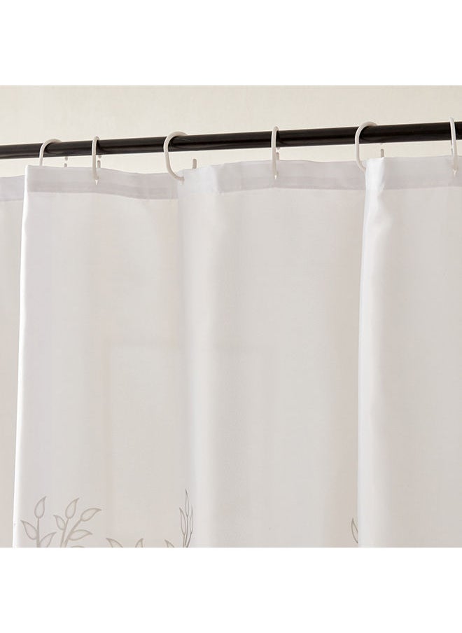 Home Box - Lenox Printed Shower Curtain With 12 Hooks 200x180 cm - Image 1
