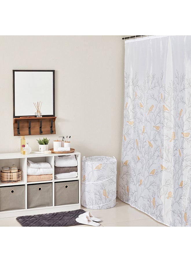 Home Box - Lenox Printed Shower Curtain With 12 Hooks 200x180 cm - Image 1