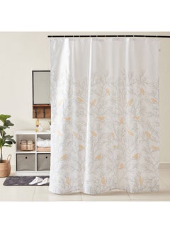 Lenox Printed Shower Curtain With 12 Hooks 200x180 cm