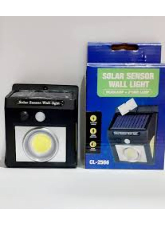 CL-2566 مصباح حائط يعمل بالطاقة الشمسية مع مستشعر حركة ومصباح أمامي ومصابيح جانبية مزدوجة للإضاءة الأمنية الخارجية - Image 4