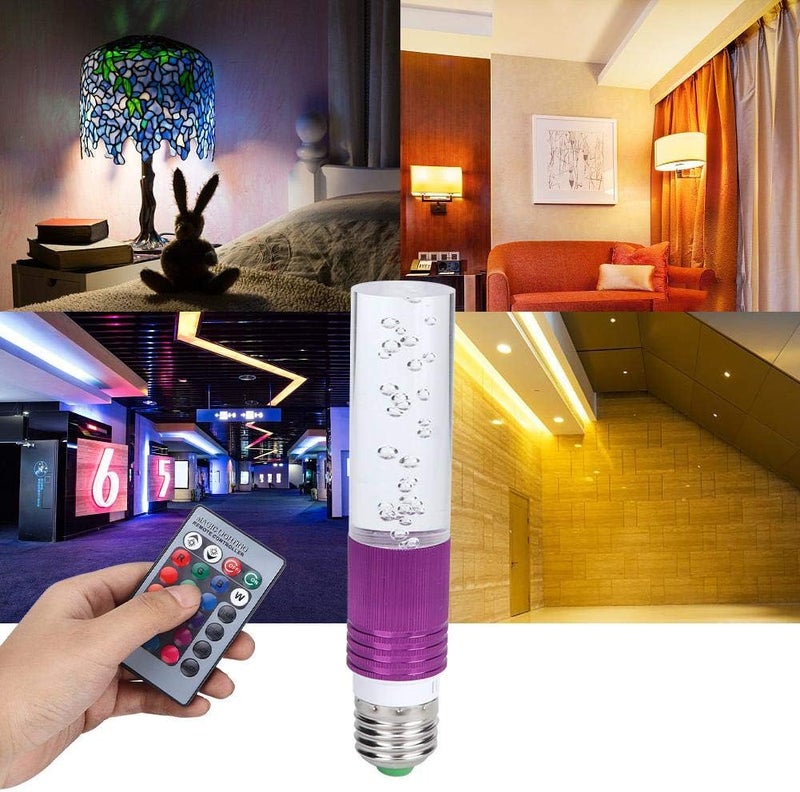 كلاراكو مصباح إضاءة متغير اللون RGB من Klarako بقدرة 3 وات وAC85-265V مع جهاز تحكم عن بعد، مصباح جو صغير الحجم للحفلات والمهرجانات وحفلات الزفاف (أرجواني) - Image 3