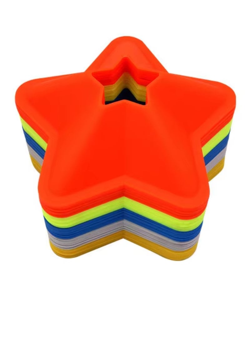 سبال مخاريط رياضية بتصميم نجوم، مخاريط كرة قدم، مخاريط مرور بلاستيكية، مخاريط علامات تدريب رياضية، مخاريط رياضية حديثة، نقاط رئيسية - Image 1