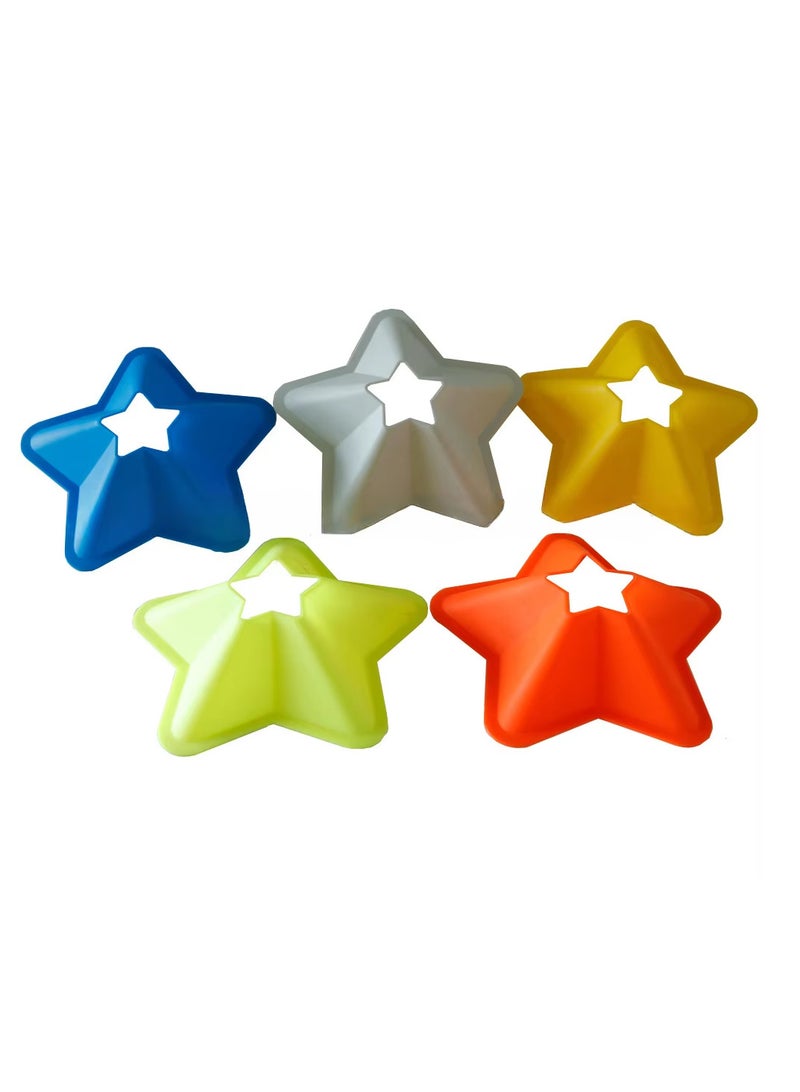 سبال مخاريط رياضية بتصميم نجوم، مخاريط كرة قدم، مخاريط مرور بلاستيكية، مخاريط علامات تدريب رياضية، مخاريط رياضية حديثة، نقاط رئيسية - Image 2