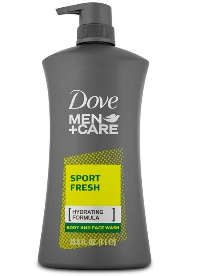 دوف غسول الجسم وغسول الوجه سبورت فريش مرطب بتركيبة 1 لتر