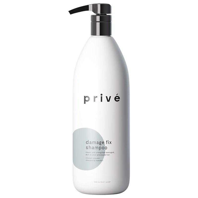 Prive Damage Fix Shampoo  Repair and Strengthen Damaged Dull or Over Processed Hair from Within Natural Ingredients Vegan CrueltyFree ColorSafe 338oz