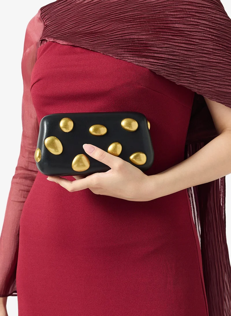 ايلا حقيبة يد نسائية أنيقة بزخارف ذهبية
