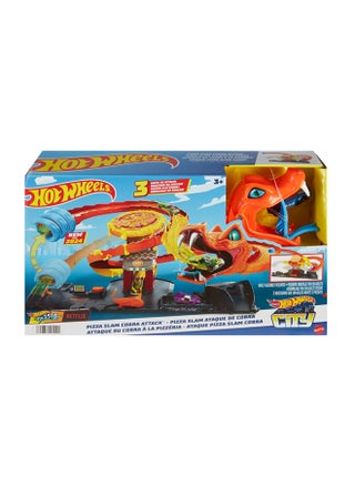 City Toy Car Track Set, Pizza Slam Cobra Attack, Snake Tail Spiral Track With Randomizer, 1 Vehicle In 1:64 Scale - pzsku/ZEE666F8F3E6D912C6B29Z/45/_/1710134497/9837cb70-6c16-41a2-a727-e15f1445979f