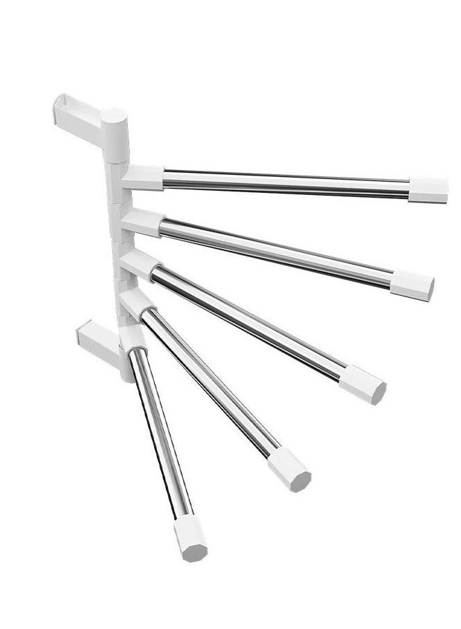 Kitchen Swivel Towel Bar Stainless Steel 4 Arm 180° Rotation Towel Rack Wall Mounted Rotating Towel Holder for Bathroom Kitchen  - Image 4
