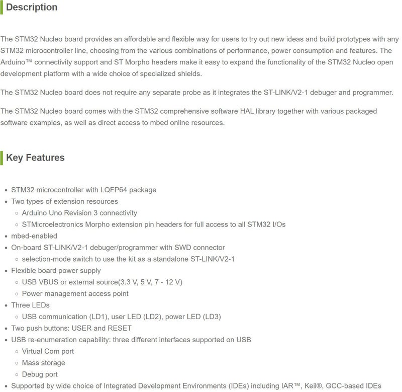 Waveshare NUCLEO-F446RE STM32 Nucleo Development Board with STM32F446RET6 MCU - Image 2
