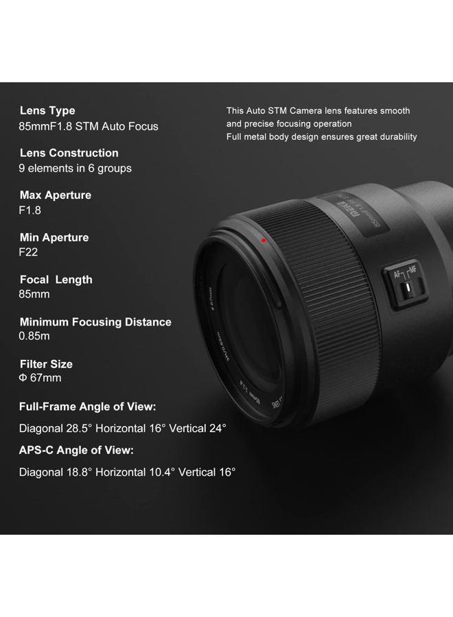 Meike عدسة بورتريه متوسطة الطول 85 مم F1.8 بتركيز تلقائي STM بمحرك خطوة متوافقة مع كاميرات نيكون Z Mount Z50، Z50II، Z5، Z6، Z7، Z6II، Z7II، Z9، Z30، Z fc - Image 5