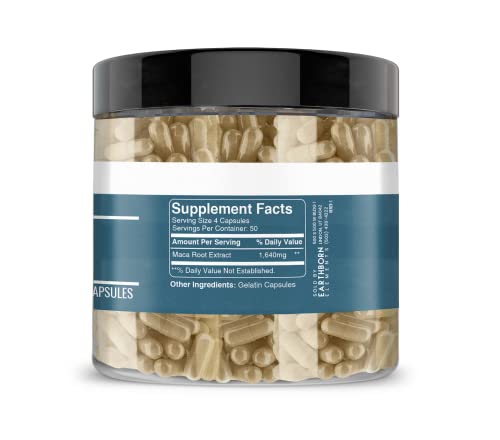 Earthborn Elements Maca Root Extract 200 Capsules, Pure & Undiluted, No Additives - Image 4