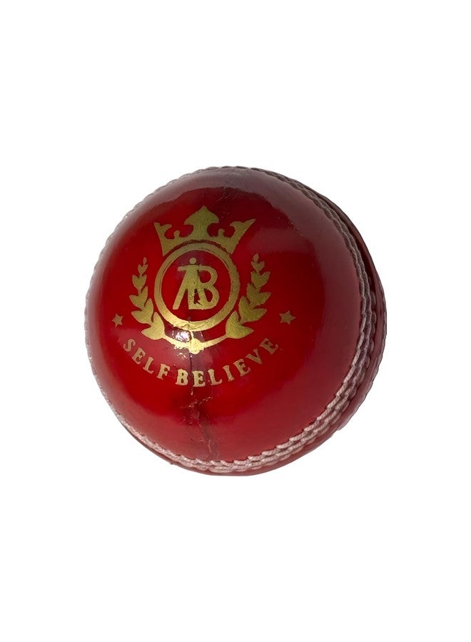 SELF BELIEVE Test Cricket Leather Ball,Four Peice,Red, Standard Size for Test Cricket,Pack of 2 - Image 1