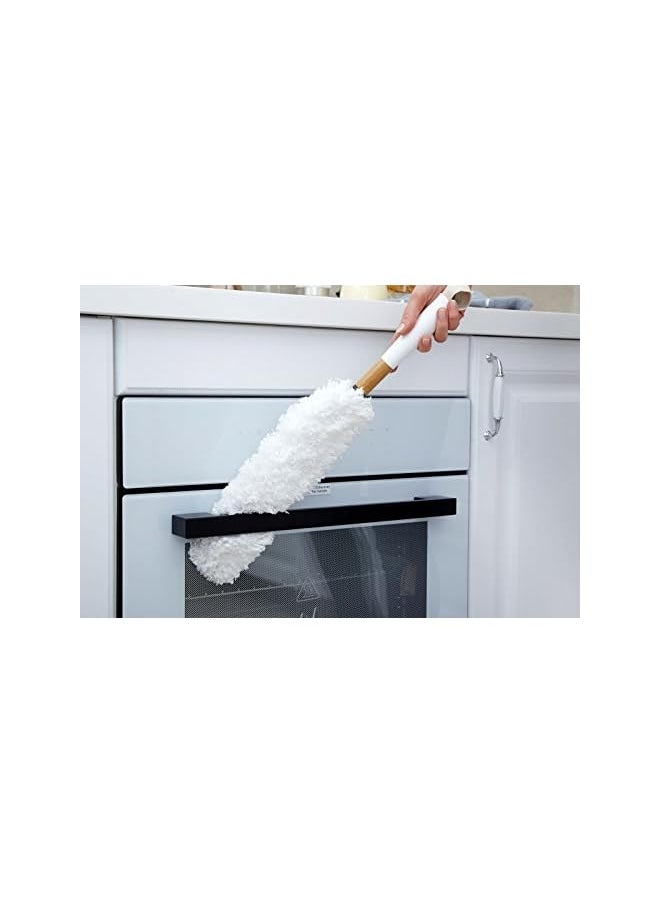 Full Circle - FC14603W Dust Whisperer Washable Microfiber Duster with Replaceable Head, White
