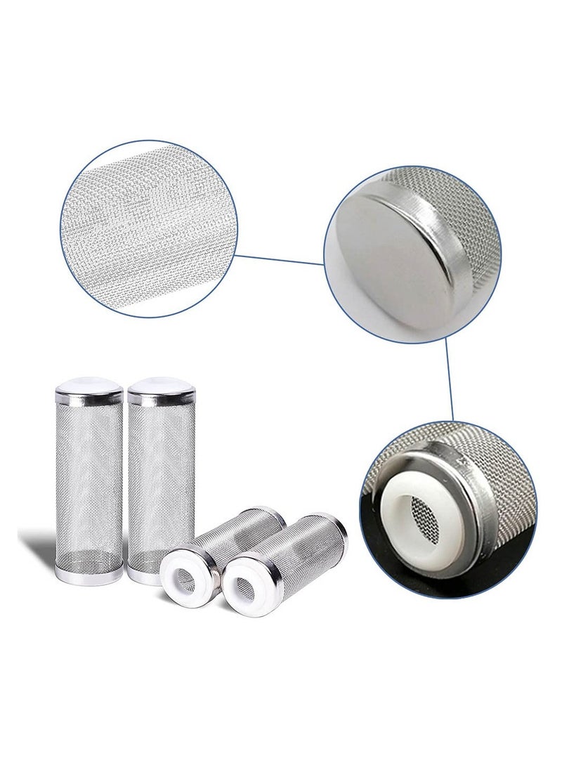 4 Pcs Aquarium Intake Strainer, 16mm Fish Tank Mesh Shrimp Guard Net Guard Intake Strainer Filter for Protecting Fish Shrimp Inhalation