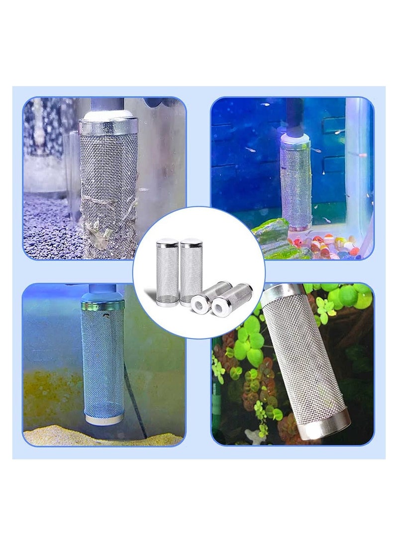 4 Pcs Aquarium Intake Strainer, 16mm Fish Tank Mesh Shrimp Guard Net Guard Intake Strainer Filter for Protecting Fish Shrimp Inhalation