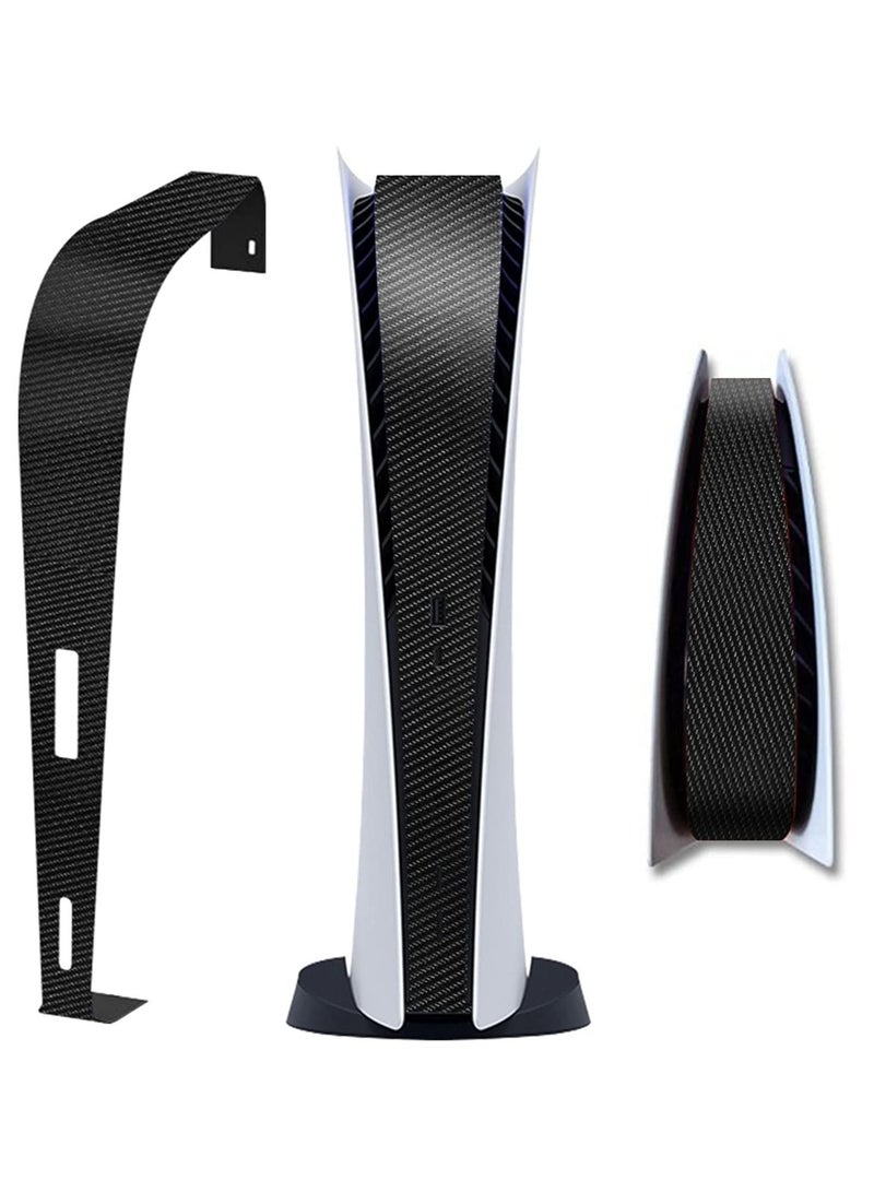 Y&D PS5 Console Middle Skin Integral Digital Edition Host Strip Sticker, Center Part Protection Film, Sticker Accessories Durable Scratch Resistant Carbon Black - Image 1