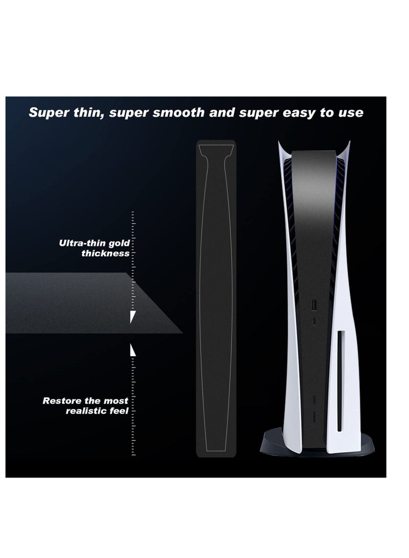 Y&D PS5 Console Middle Skin Integral Digital Edition Host Strip Sticker, Center Part Protection Film, Sticker Accessories Durable Scratch Resistant Carbon Black - Image 3