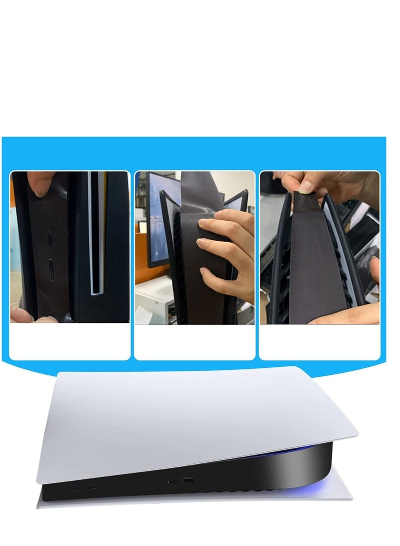 Y&D PS5 Console Middle Skin Integral Digital Edition Host Strip Sticker, Center Part Protection Film, Sticker Accessories Durable Scratch Resistant Carbon Black - Image 2
