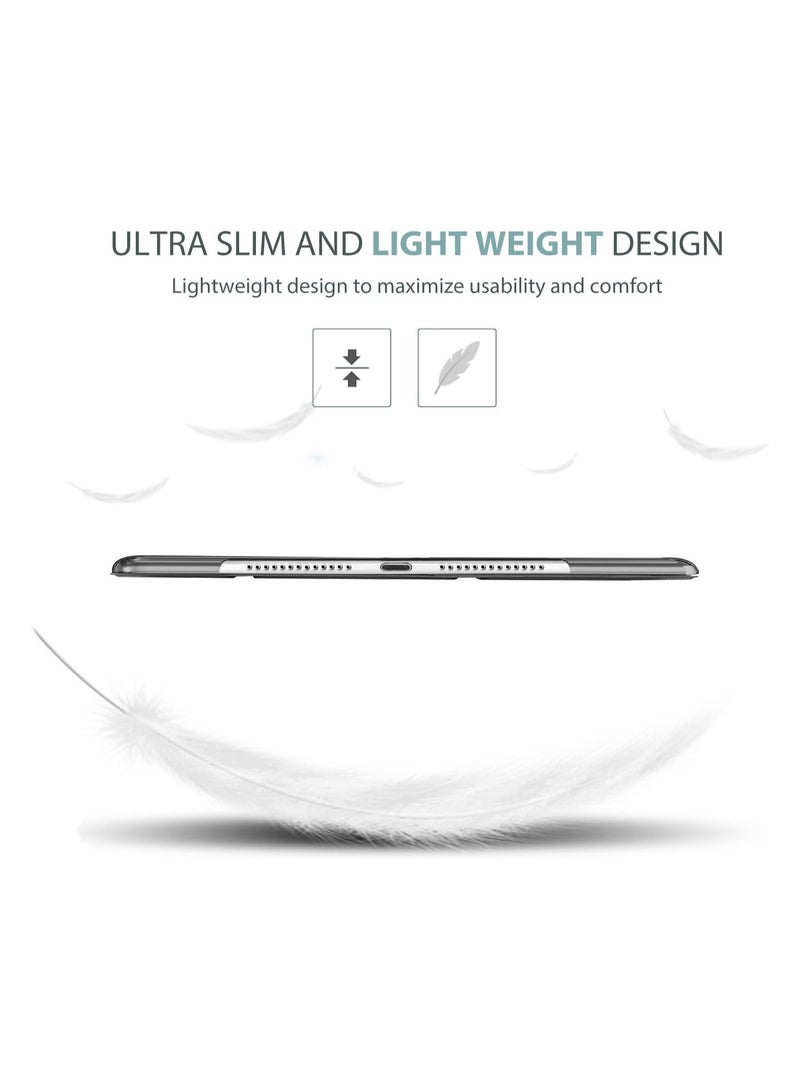 Procases Smart Case for iPad Air 1st Edition Ultra Slim Lightweight Stand Protective Case Shell with Translucent Frosted Back Cover for Apple iPad Air 2013 Black - Image 4