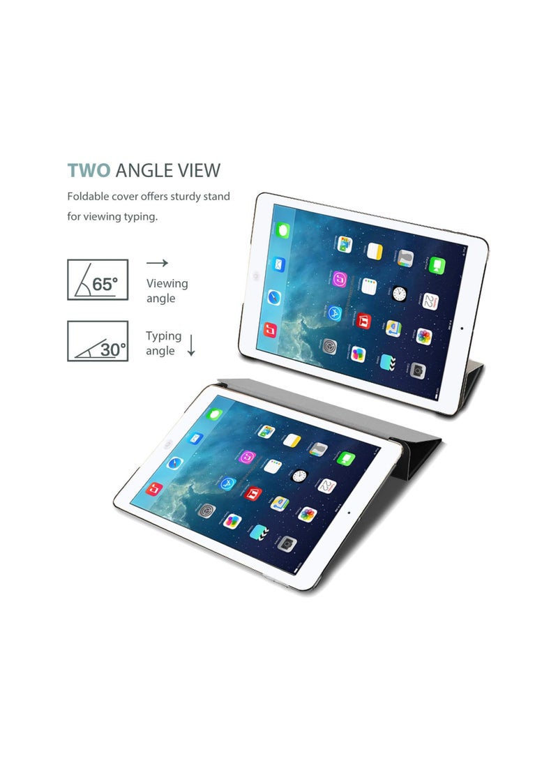 Procases Smart Case for iPad Air 1st Edition Ultra Slim Lightweight Stand Protective Case Shell with Translucent Frosted Back Cover for Apple iPad Air 2013 Black - Image 5