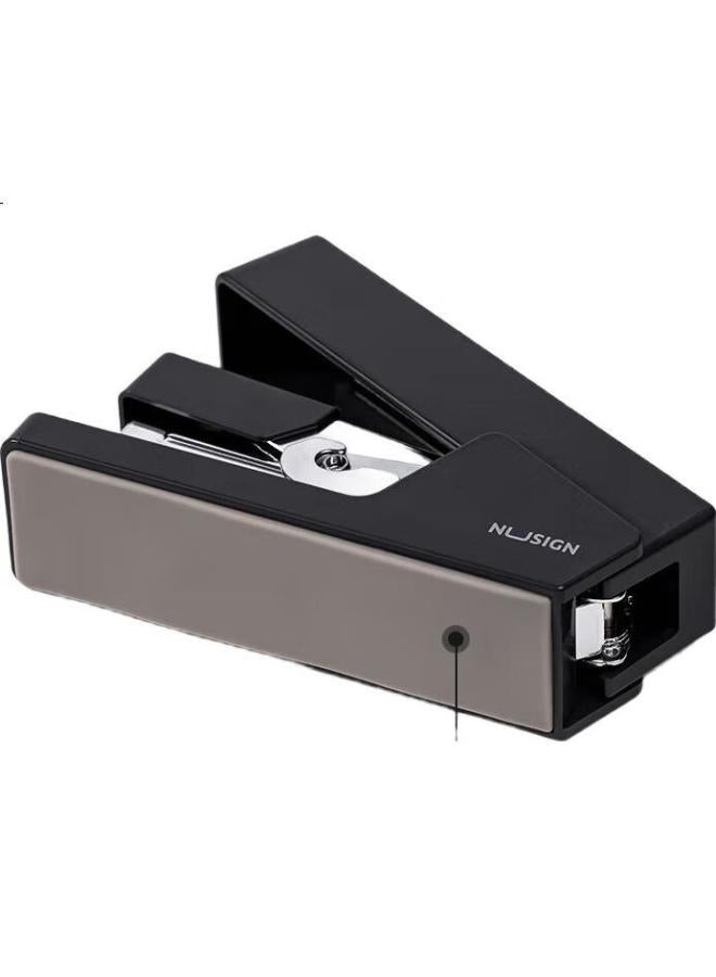 Deli Newse Low-Force Stapler, Patented Easy-Press Design, German Creative Desktop Stapler, Office Supplies, 12# Staples, Obsidian Black Ns081 - Image 3