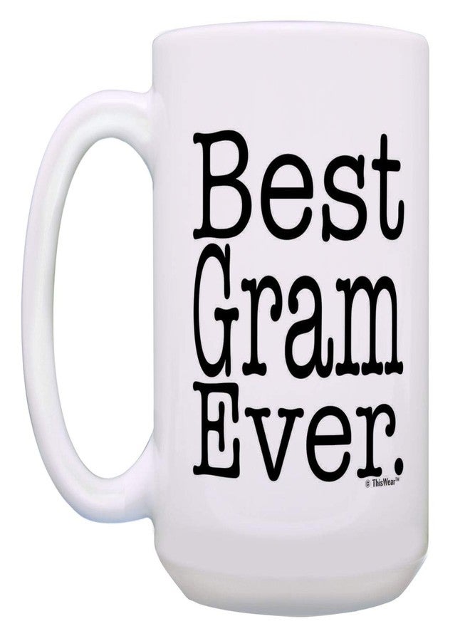 ذيس وير هدية عيد ميلاد رائعة للجدة من ThisWear Gram، أفضل هدية على الإطلاق، كوب قهوة سيراميك 15 أونصة بمقبض - Image 2