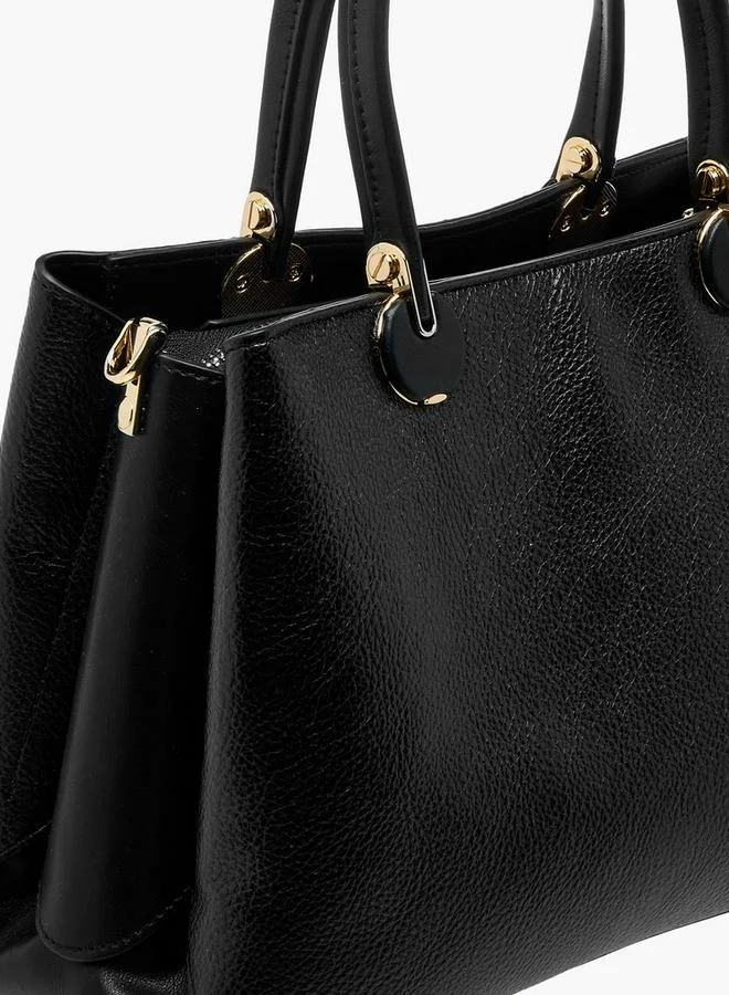 Flora Bella By Shoexpress Solid Tote Bag with Detachable Strap