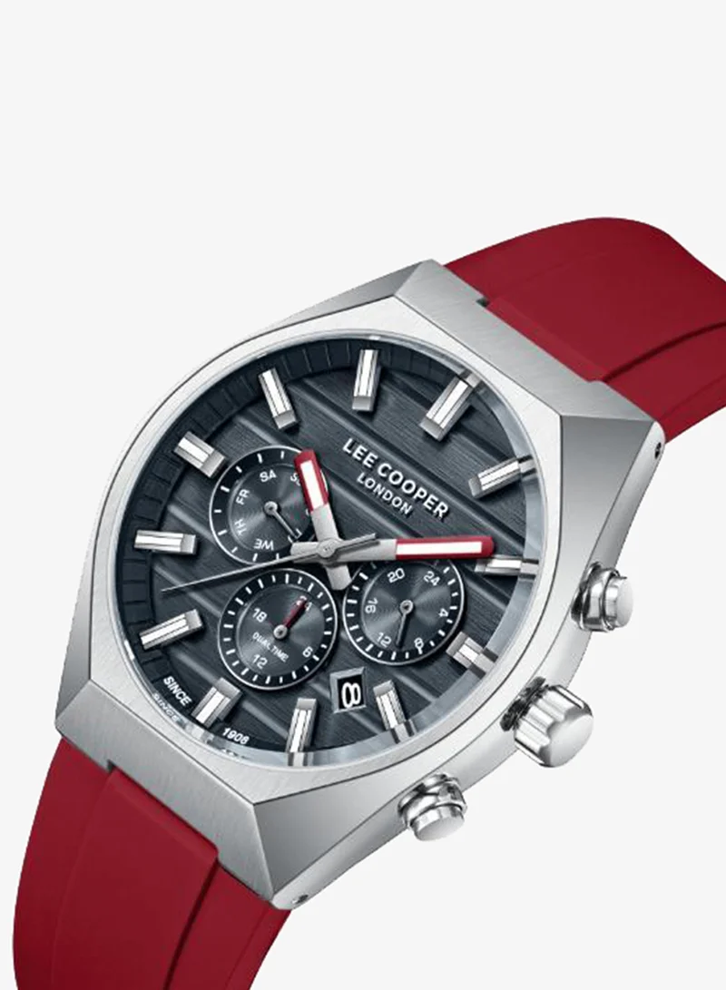 لي كوبر Men's Silicone MULTIFUNCTION Watch LC08388.398 - 41 mm
