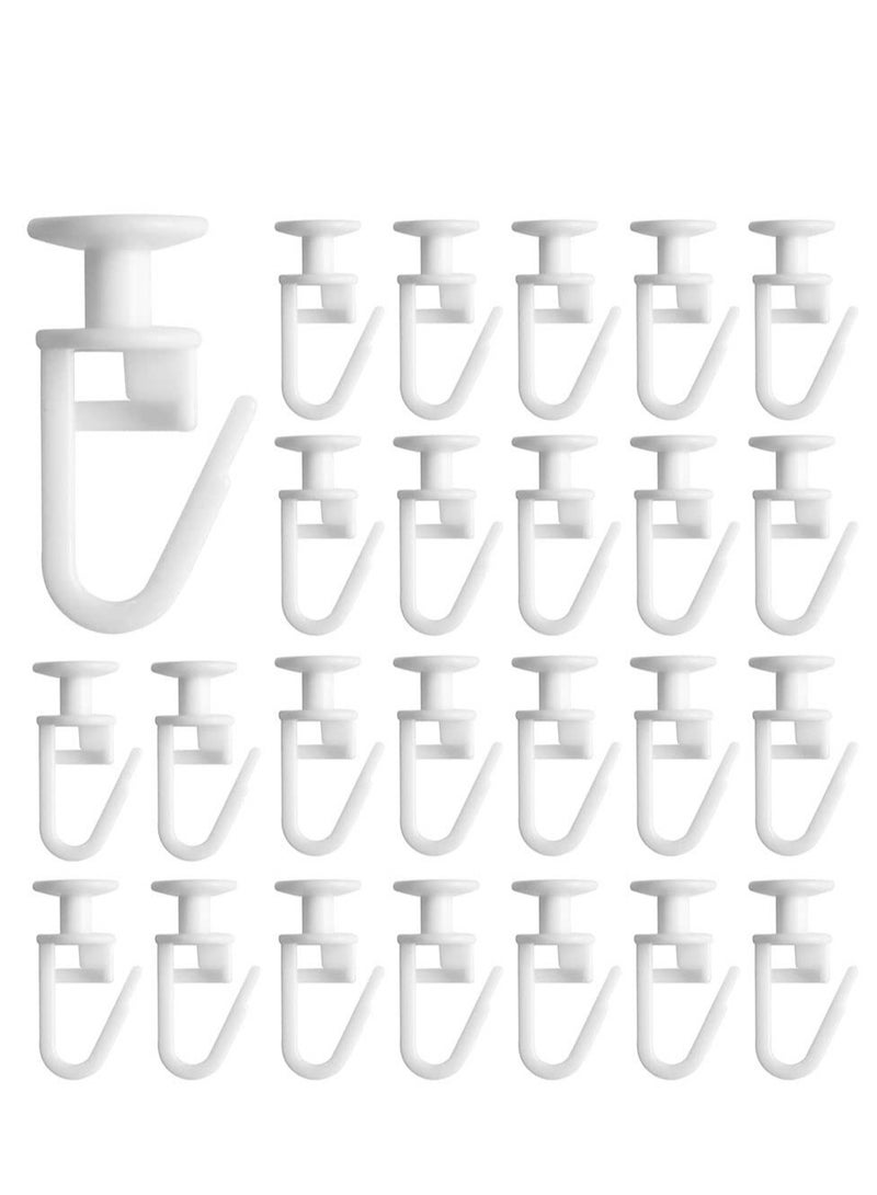 Zikra 100 Pcs Curtain Hooks Curtain Rail Track Glider HooksHead Folding Glider Rolling Curtain Clips for Drape Sliding Curtain Hanging Rings Door Curtain for 11mm Curtain Rails - Image 1