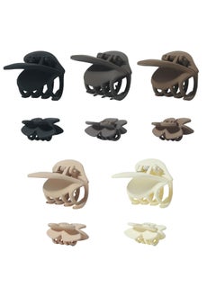 LifeDawn Butterfly Matte Claw Hair Clips for Women  10 Pieces Nonslip Small Jaw Clips for Thin to Medium Hair
