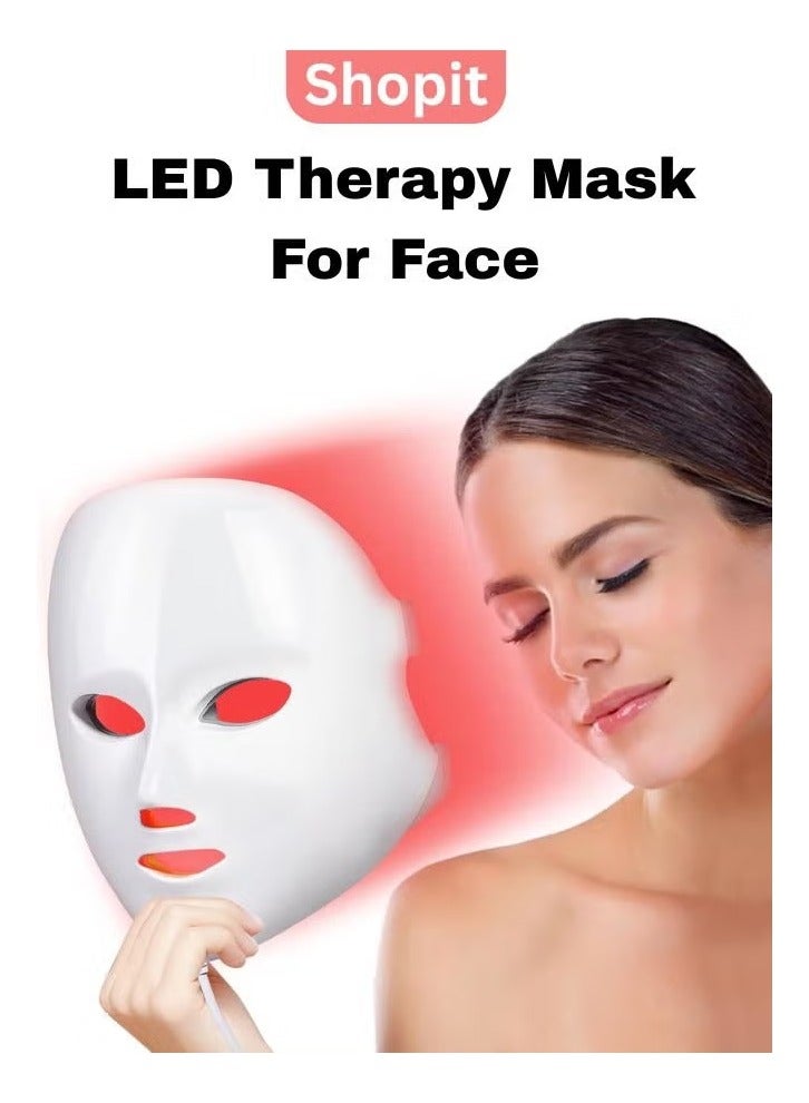 jingpin LED 7-Color Light Therapy Collagen Mask – Anti-Acne & Brightening / Rejuvenation & Anti-Aging / Multi-Effect Repair - Image 1