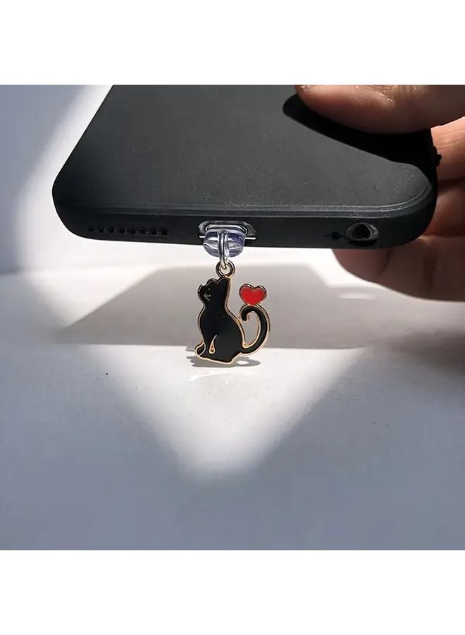 سدادة غبار هاتف محمول لطيف أبيض لـ iPhone 6 14 منفذ برق USB C حامي سحر - Image 5