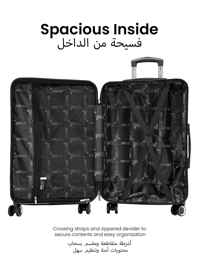 PARAJOHN AeroShield Lightweight ABS Hard Side 8 Wheels Spinner Luggage Cabin Trolley Bag with Lock 20 Inch - Jungle Green  - Image 4