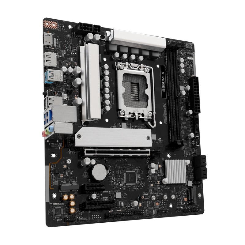 ASRock B860M X DDR5 9066 MHz 128GB M.2 B860 LGA1851 Micro ATX Motherboard Intel Core Ultra BIOS Flashback SATA3 6.0 Gb/s - Image 2