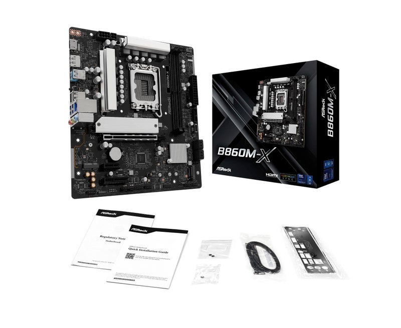 ASRock B860M X DDR5 9066 MHz 128GB M.2 B860 LGA1851 Micro ATX Motherboard Intel Core Ultra BIOS Flashback SATA3 6.0 Gb/s - Image 4