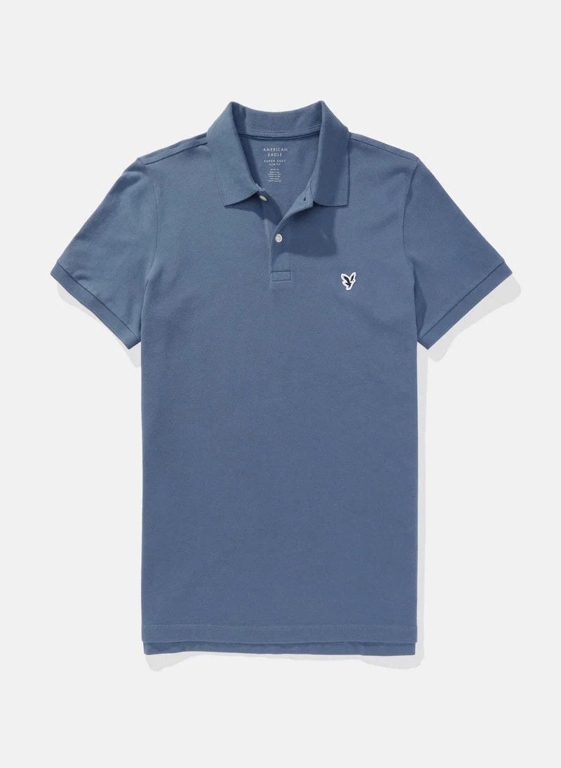 امريكان ايجل Logo Slim Flex Polo Shirt