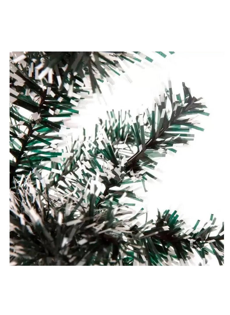 Generic - Christmas Tree 2025 - Frosted Green with White Tips - Flexible Metal Pole with Plastic Base - Height: 120 cm AS - Image 1