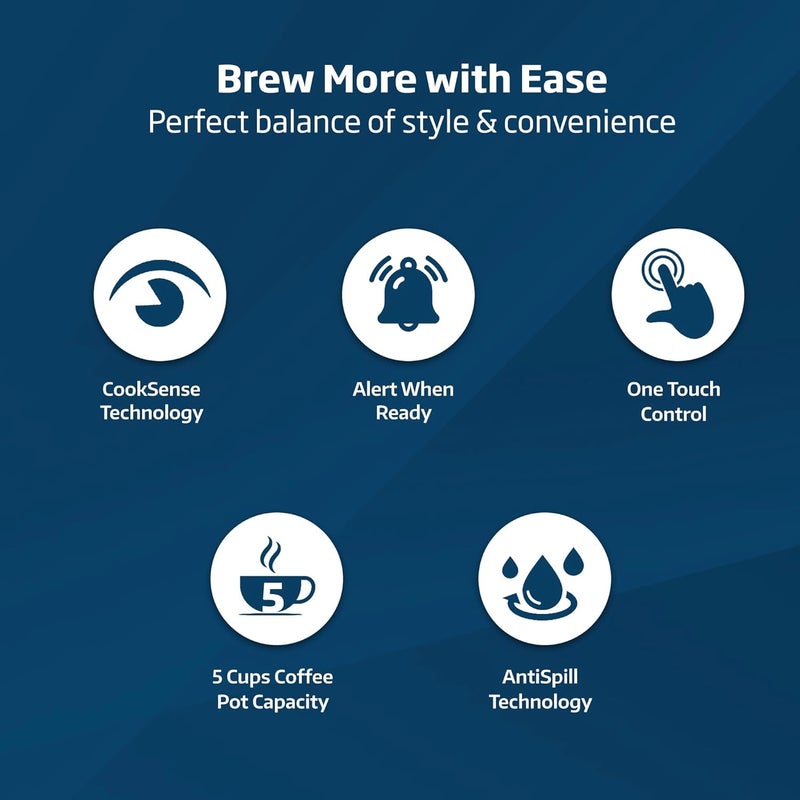 بيكو Beko Turkish Coffee Machine, 580 Watts, 5 Cup Capacity, One Touch Control, Foamy Turkish Coffee, Audio Warning System, CookSense2 Technology, TKM2341BC Black and Copper 1.1 L 580 W TKM2341BC Black / Copper - Image 4