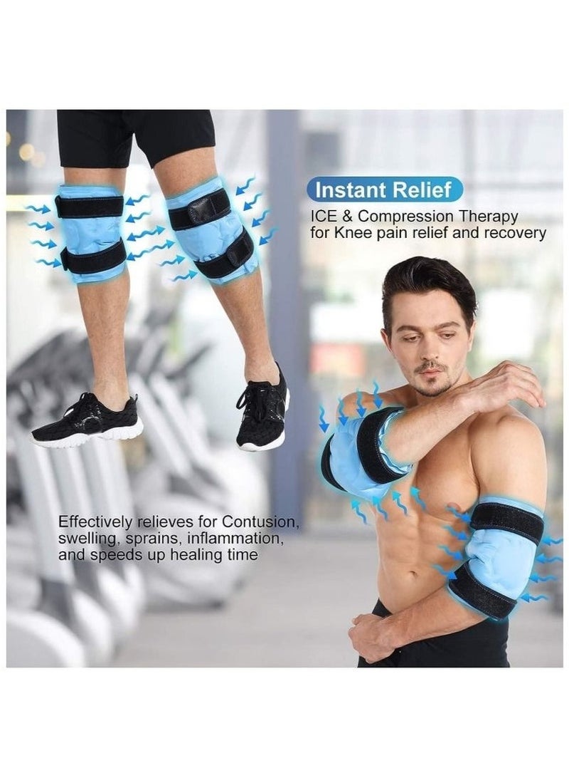 Ice Pack for Knee Pain Relief Reusable Gel Ice Wrap for Leg Injuries Swelling Knee Replacement Surgery Cold Compress Therapy for Arthritis Meniscus Tear and ACL