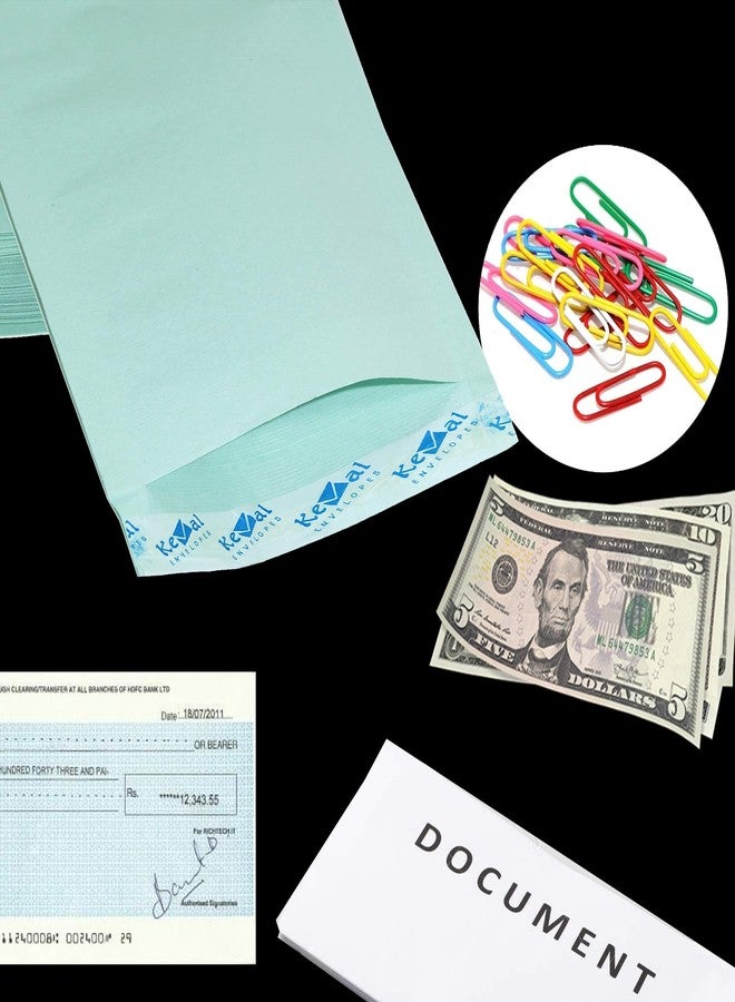 TULMAN A4 Size Self-Seal Business Catalogue Envelope Courier Cover Cloth Lined Courier Document Pouch Bag for Invitation and Post Cover Paper Envelopes,Ledger Green 20 Pcs (12 x 10) - Image 3