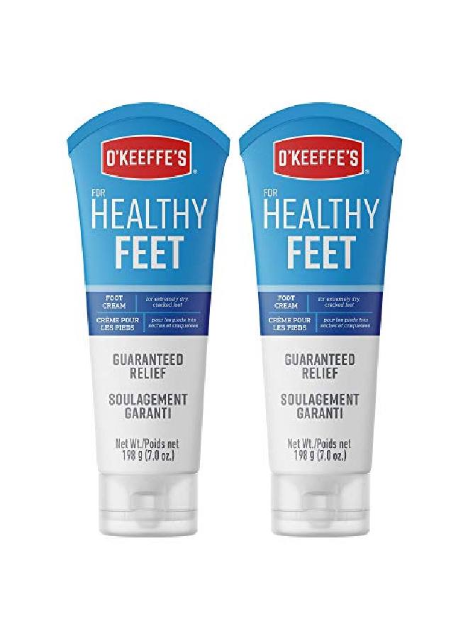 O'Keeffe's For Healthy Feet Foot Cream For Extremely Dry Cracked Feet 7 Ounce Tube (Pack Of 2) - Image 1