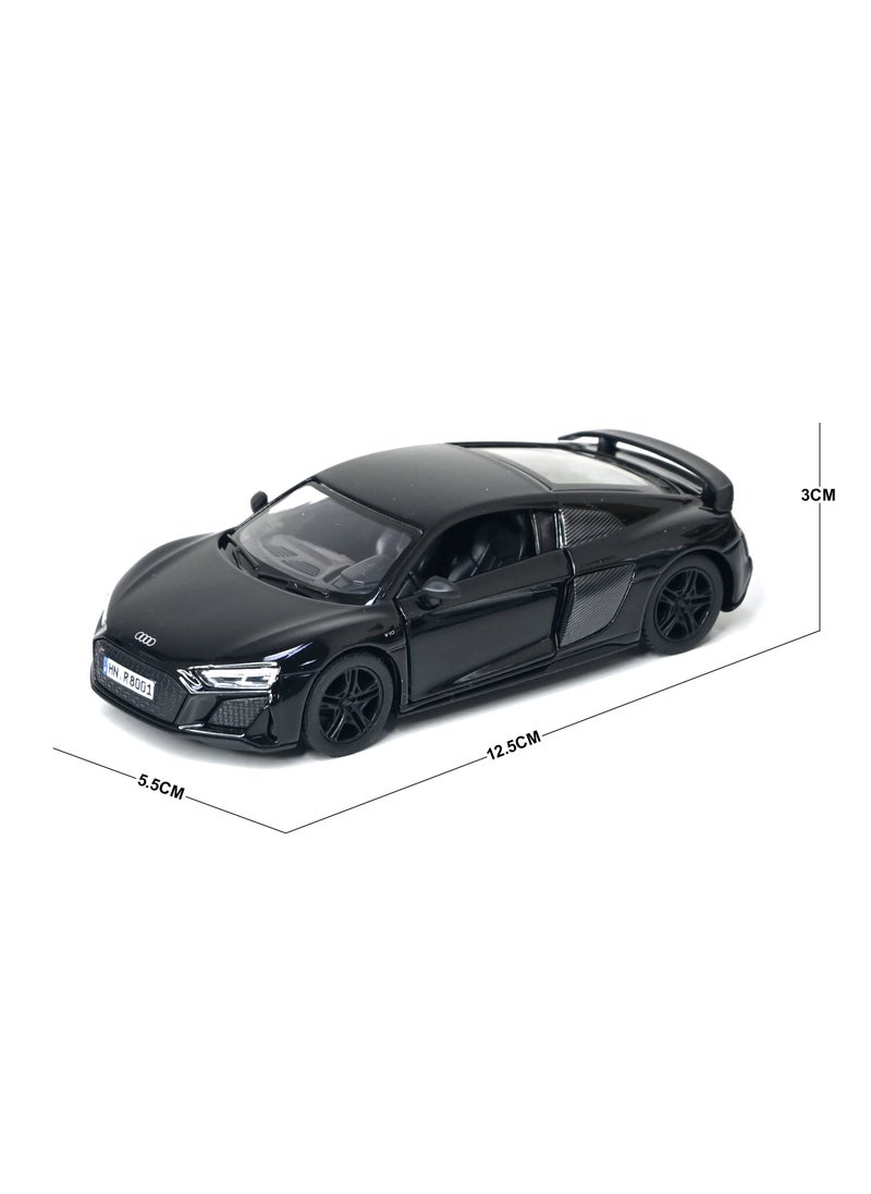 Kinsmart سيارة لعبة معدنية مصبوبة بمقياس 1:36 من Audi R8 كوبيه موديل 2020 مع باب قابل للفتح والسحب للخلف  - Image 5
