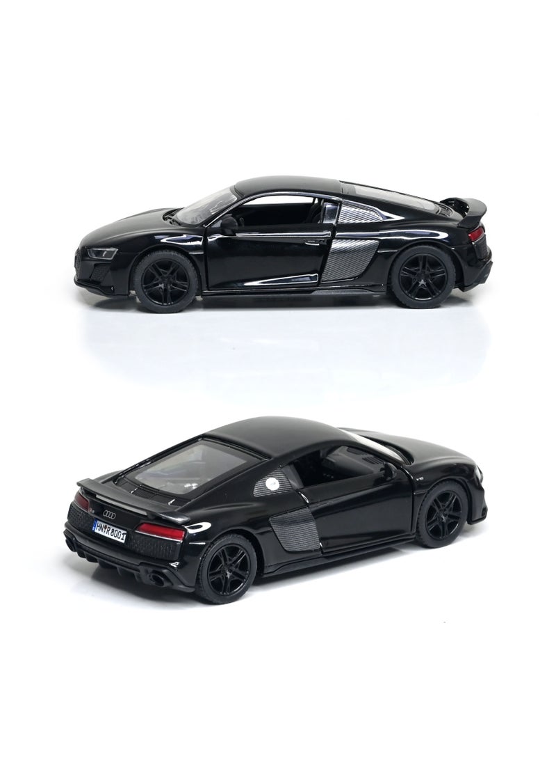 Kinsmart سيارة لعبة معدنية مصبوبة بمقياس 1:36 من Audi R8 كوبيه موديل 2020 مع باب قابل للفتح والسحب للخلف  - Image 3