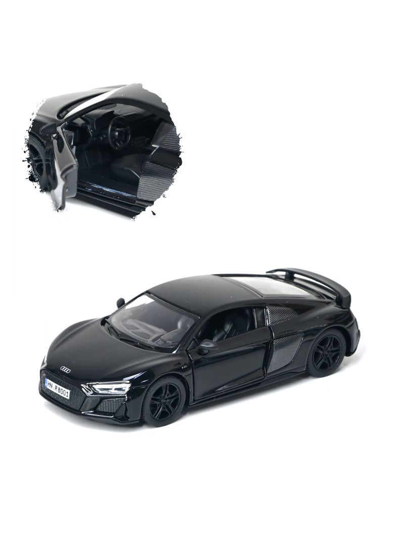 Kinsmart سيارة لعبة معدنية مصبوبة بمقياس 1:36 من Audi R8 كوبيه موديل 2020 مع باب قابل للفتح والسحب للخلف  - Image 2