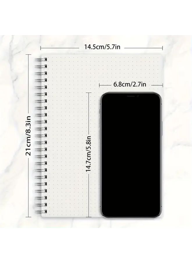 A5 Spiral Dot Notebook 160 Pages Soft Cover Perforated for Easy Tear Off - Image 2